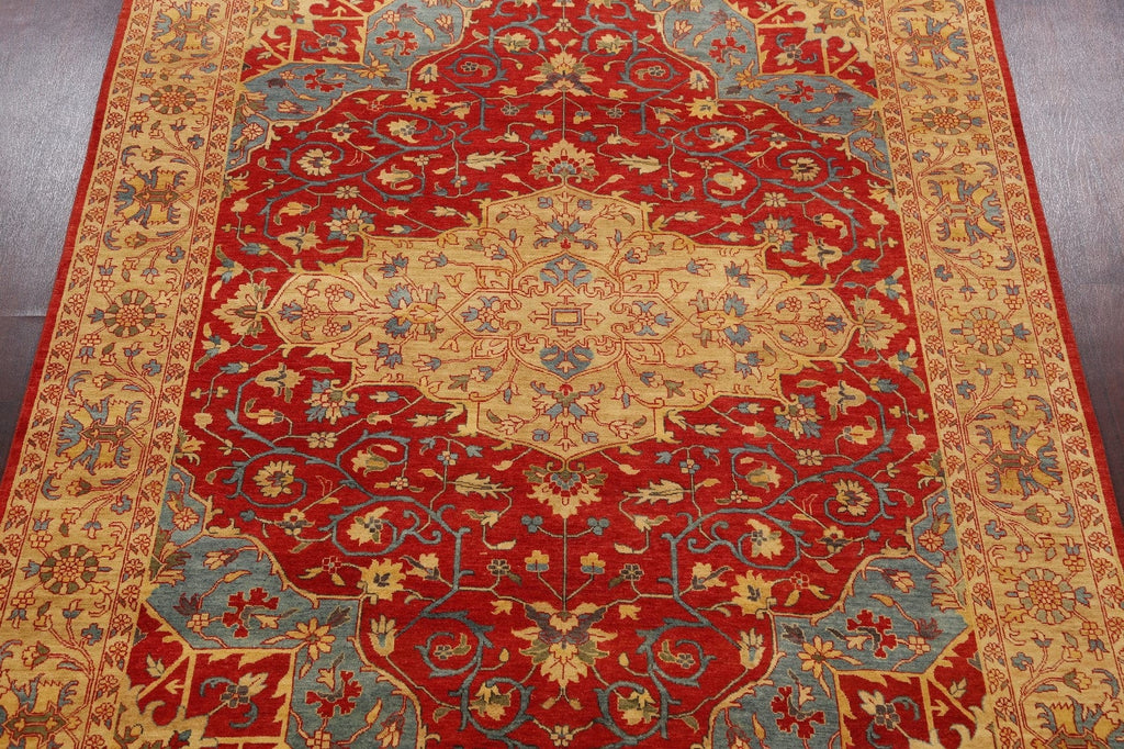 Vegetable Dye Floral Heriz Serapi Oriental Area Rug 8x10