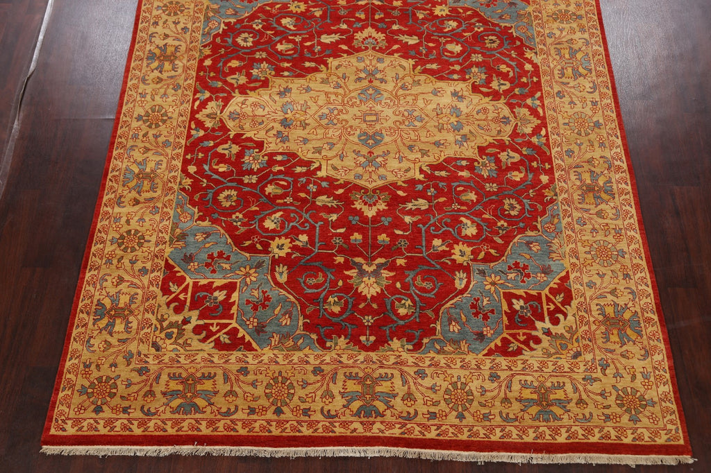 Vegetable Dye Floral Heriz Serapi Oriental Area Rug 8x10