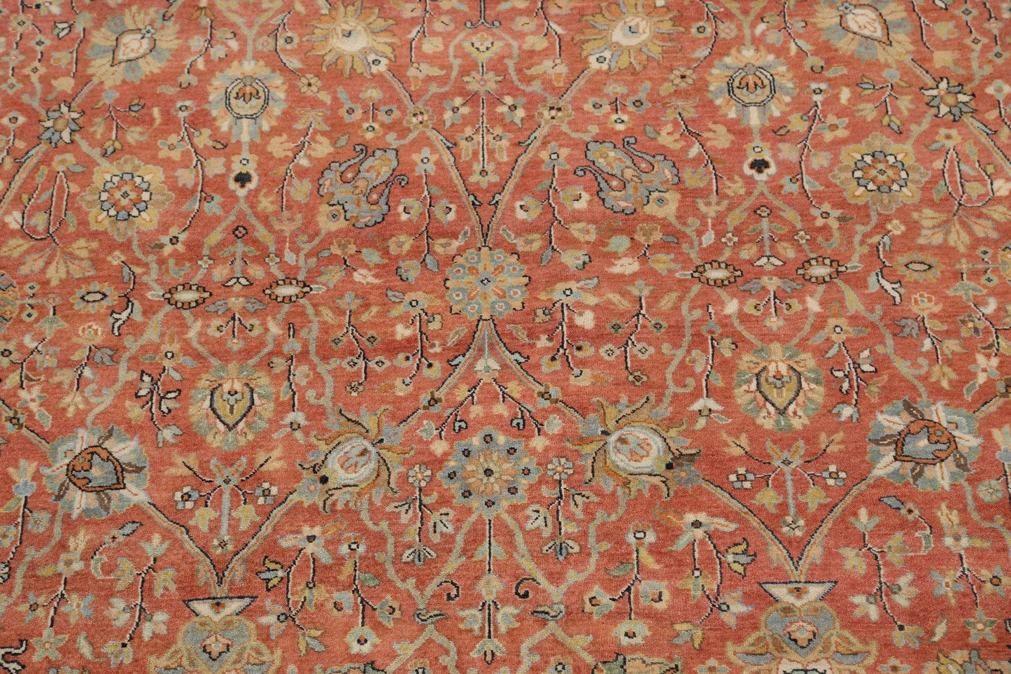 Vegetable Dye Floral Oushak Oriental Area Rug 8x10