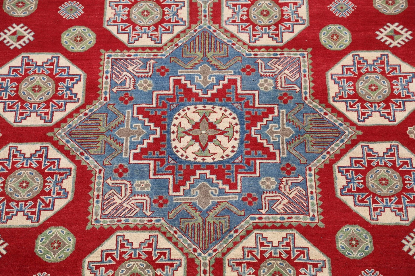 Geometric Kazak Oriental Area Rug 8x10