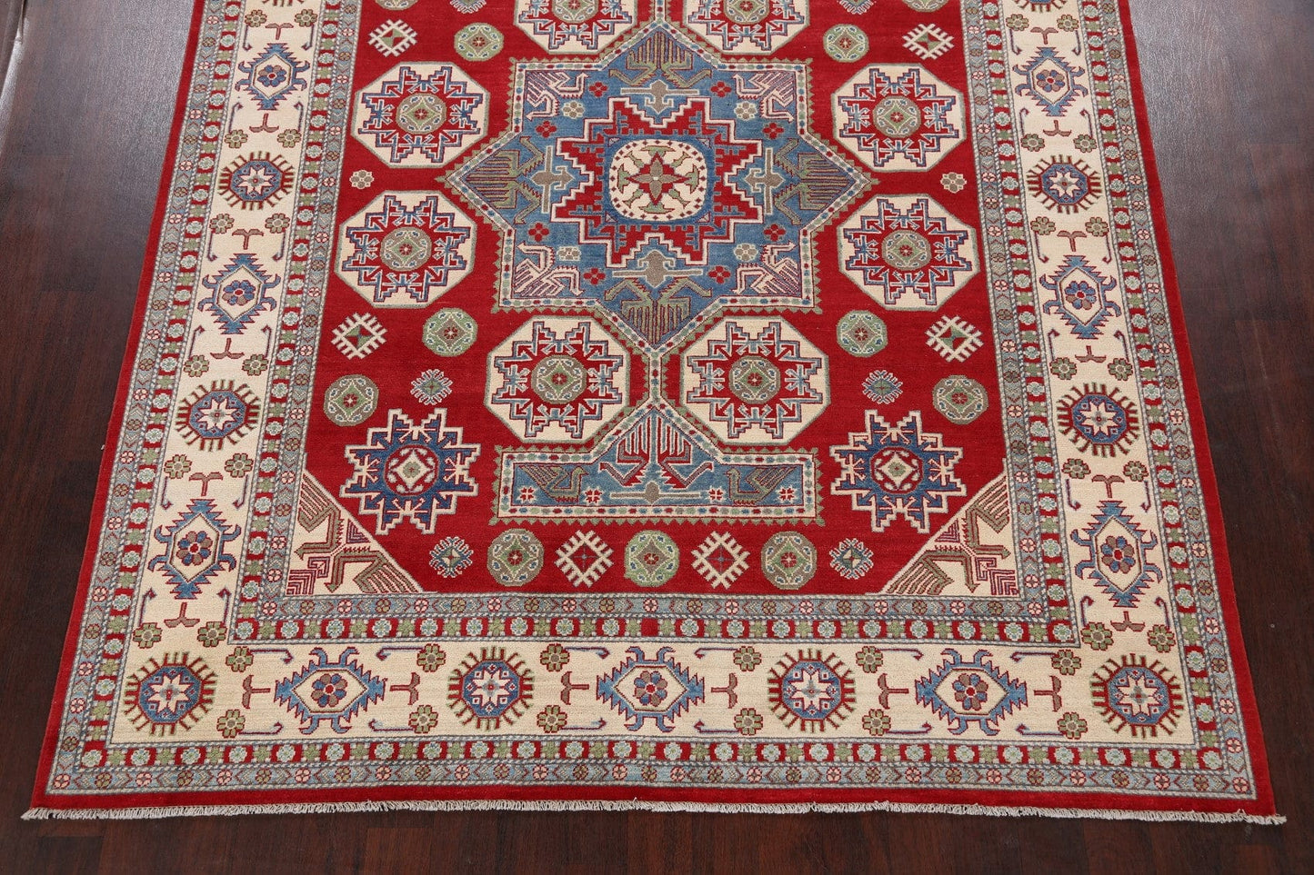 Geometric Kazak Oriental Area Rug 8x10