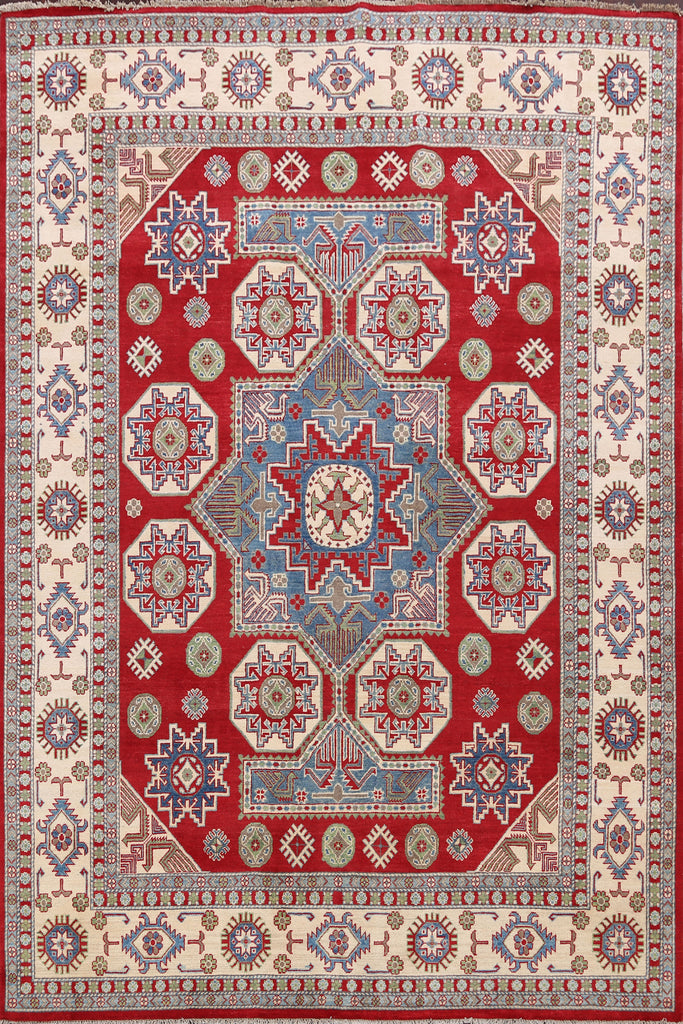 Geometric Kazak Oriental Area Rug 8x10