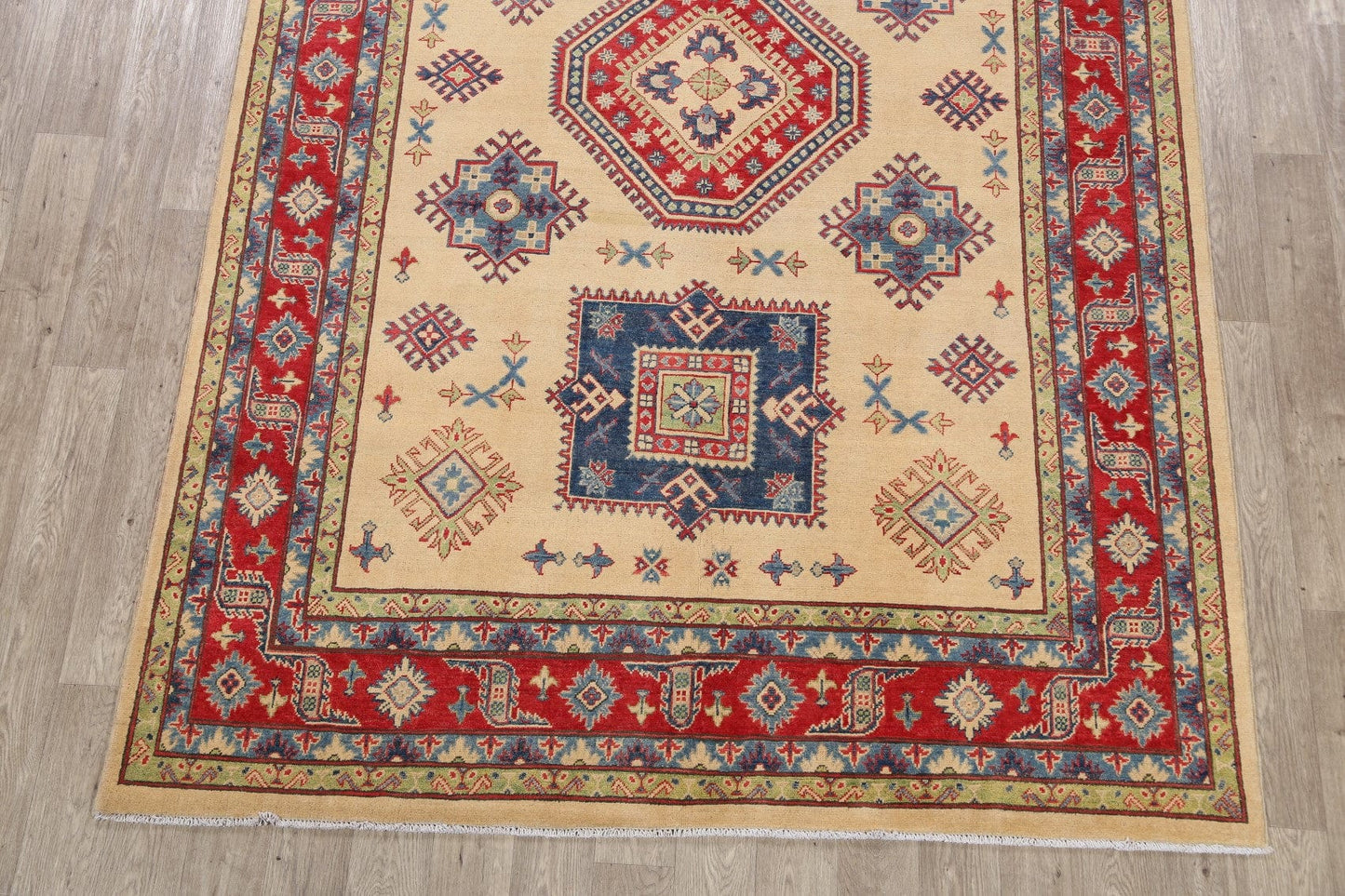 Geometric Super Kazak Oriental Area Rug 7x10