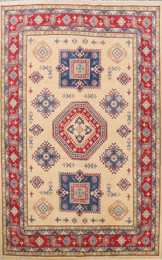 Geometric Super Kazak Oriental Area Rug 7x10