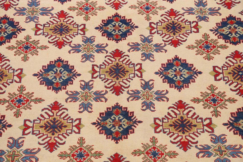 All-Over Geometric Super Kazak Oriental Area Rug 9x12