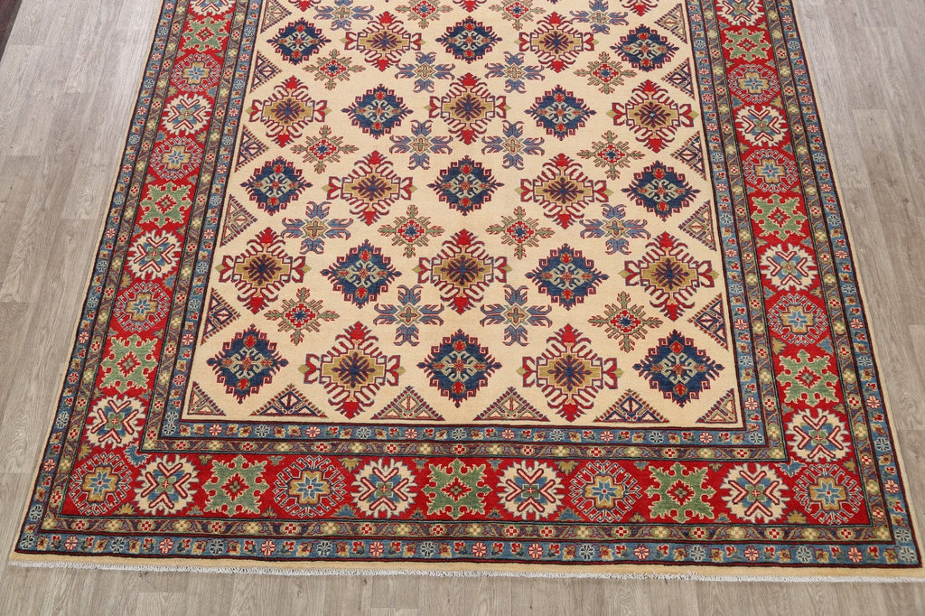 All-Over Geometric Super Kazak Oriental Area Rug 9x12