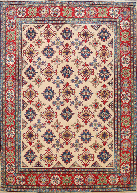 All-Over Geometric Super Kazak Oriental Area Rug 9x12