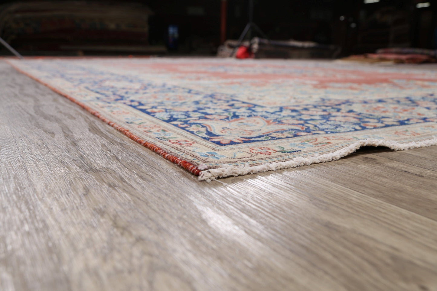 Antique Distressed Kerman Persian Area Rug 10x13