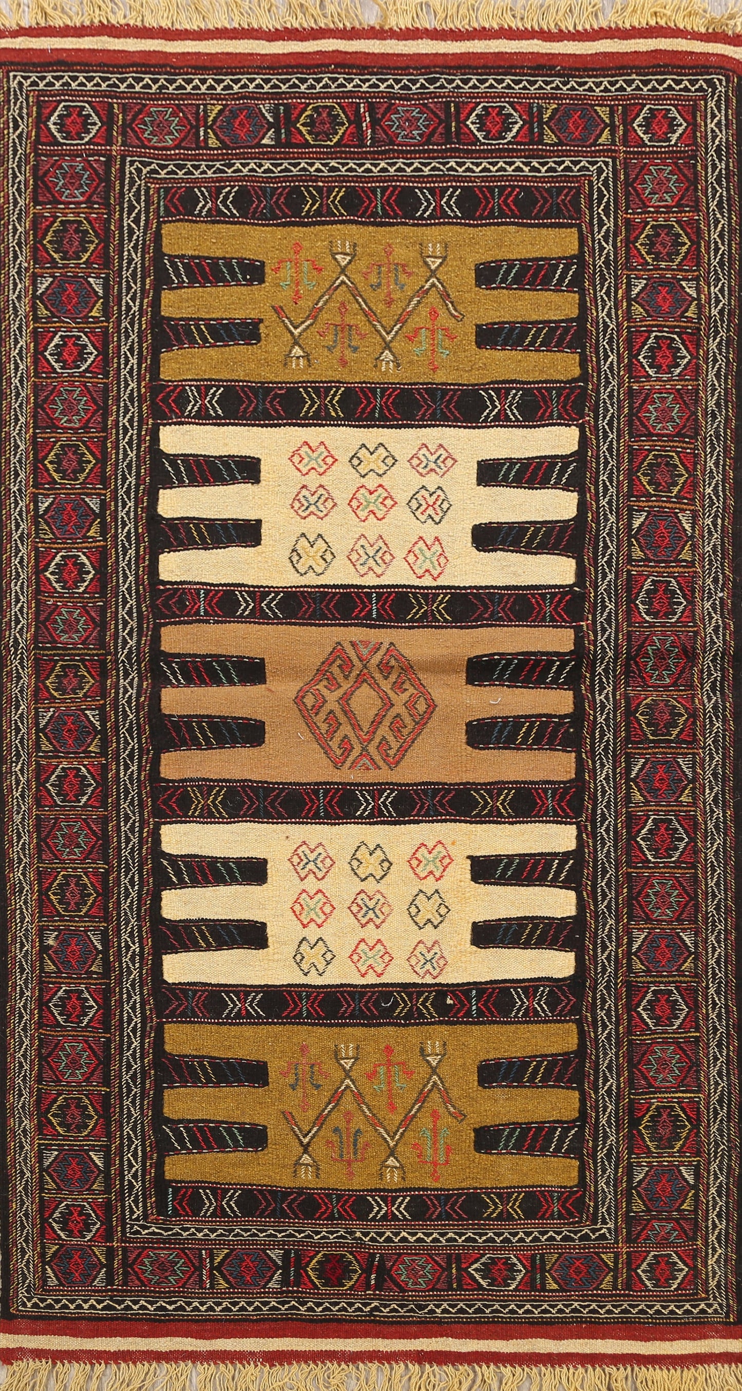 Sumak Kilim Hand-Woven Persian Area Rug 3x6