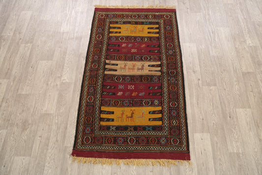 Sumak Kilim Hand-Woven Persian Area Rug 3x6