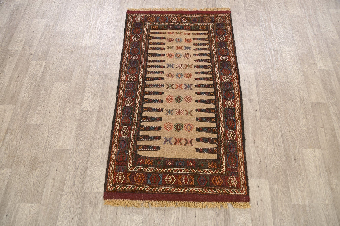 Tribal Kilim Hand-Woven Persian Area Rug 3x6