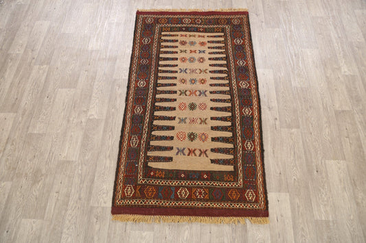 Tribal Kilim Hand-Woven Persian Area Rug 3x6