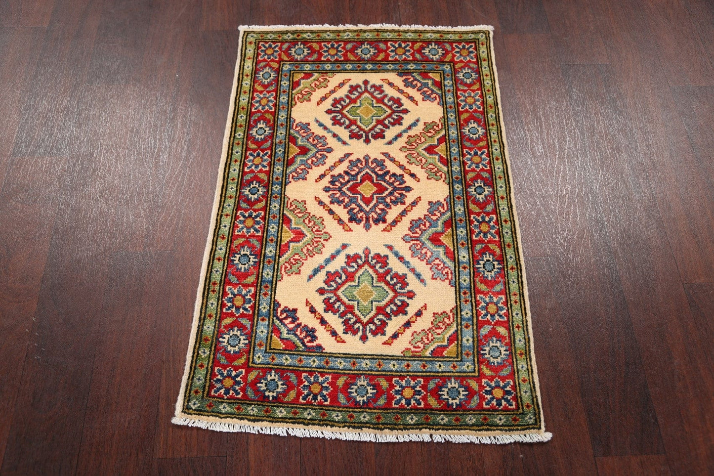 Geometric Super Kazak Oriental Area Rug 2x3