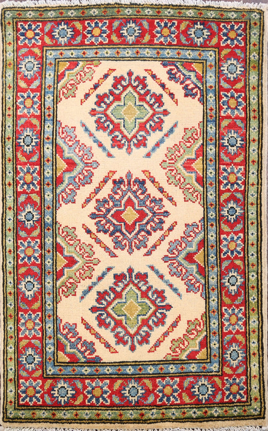 Geometric Super Kazak Oriental Area Rug 2x3