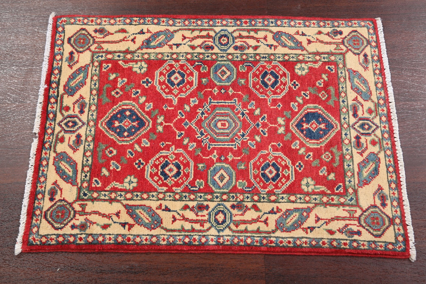 Geometric Super Kazak Oriental Area Rug 2x3