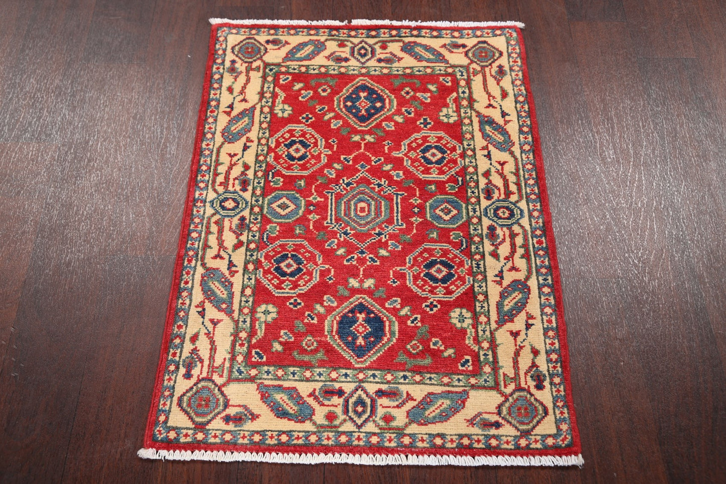 Geometric Super Kazak Oriental Area Rug 2x3