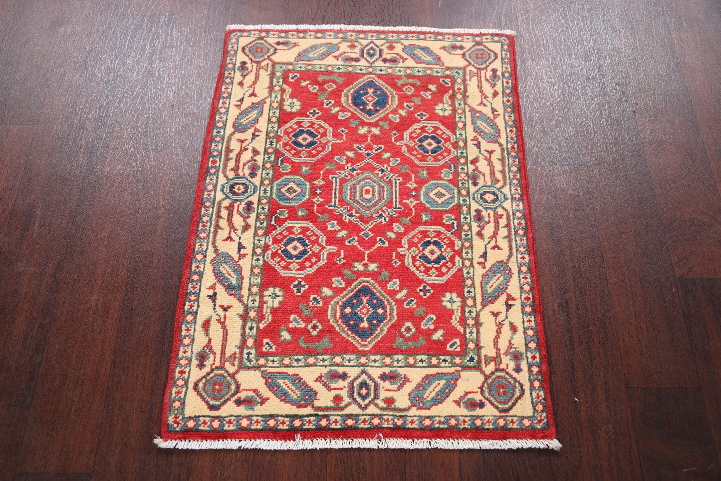 Geometric Super Kazak Oriental Area Rug 2x3