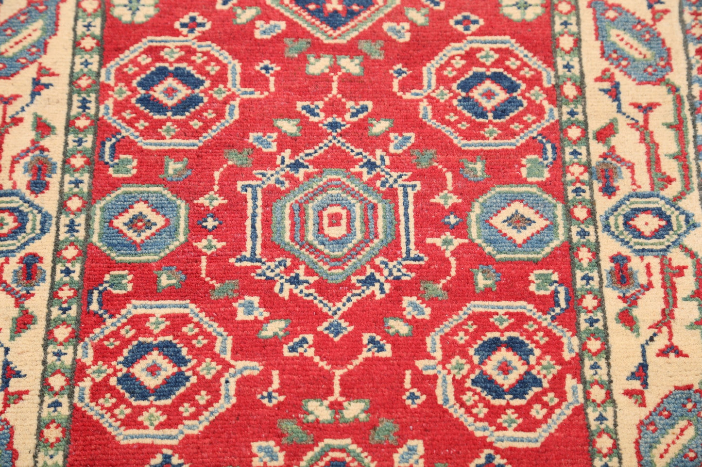 Geometric Super Kazak Oriental Area Rug 2x3