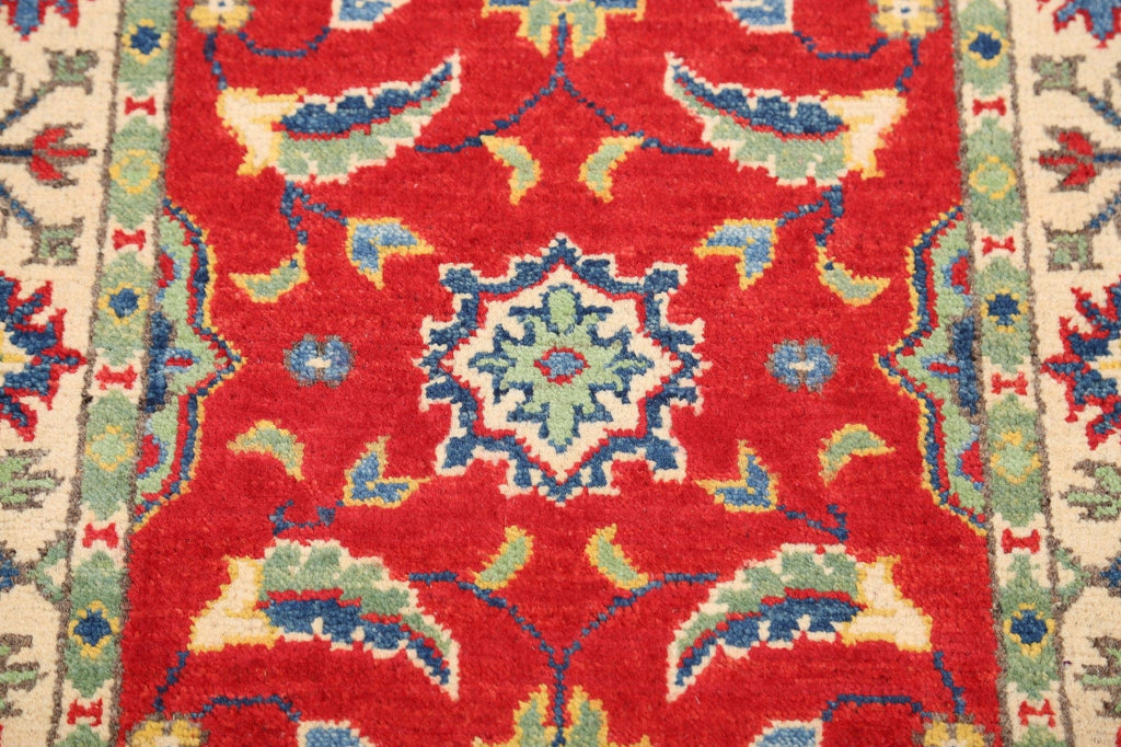 Floral Red Super Kazak Oriental Area Rug 2x3