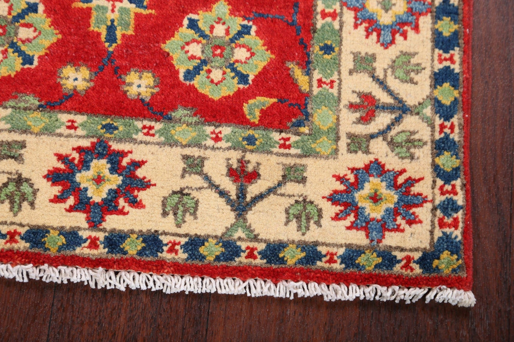 Floral Red Super Kazak Oriental Area Rug 2x3