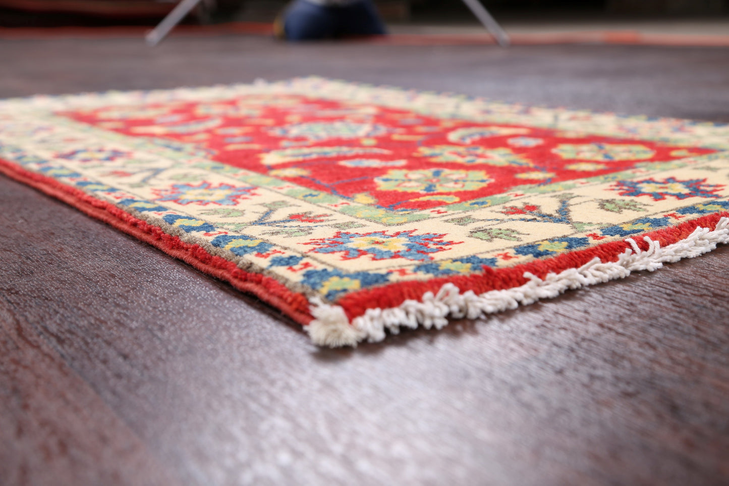 Floral Red Super Kazak Oriental Area Rug 2x3