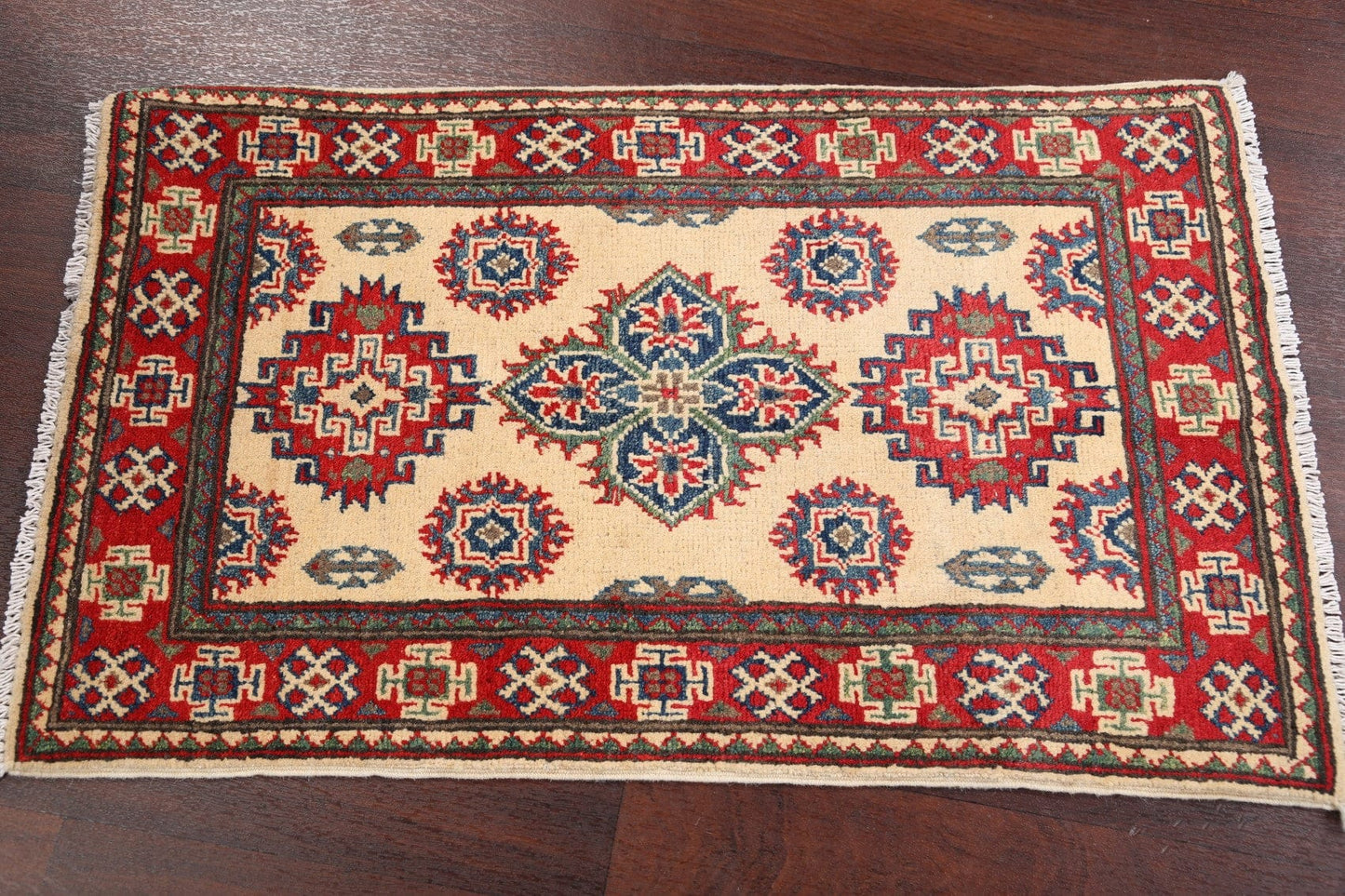 Geometric Super Kazak Oriental Area Rug 2x3