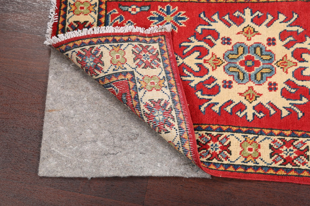 Geometric Red Super Kazak Oriental Area Rug 2x3