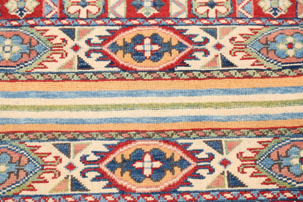 Geometric Super Kazak Wool Area Rug 2x3