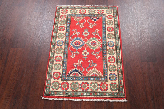 Geometric Super Kazak Oriental Area Rug 2x3