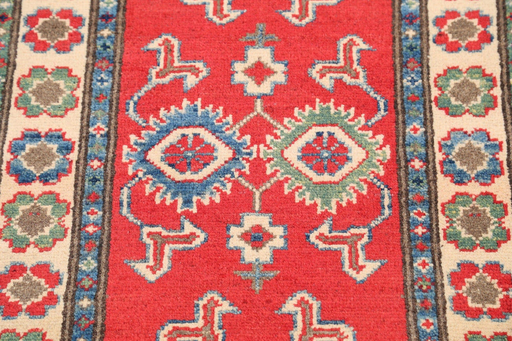 Geometric Super Kazak Oriental Area Rug 2x3