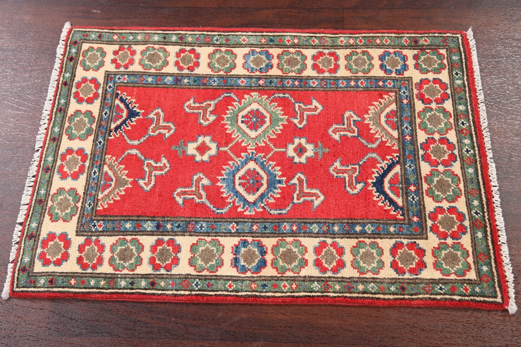 Geometric Super Kazak Oriental Area Rug 2x3