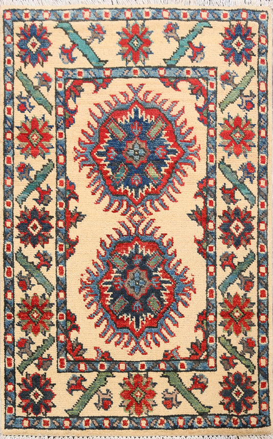 Geometric Super Kazak Oriental Area Rug 2x3