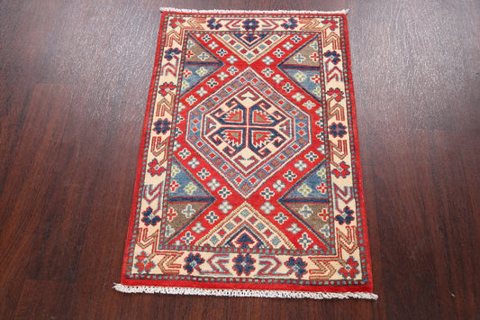 Geometric Super Kazak Oriental Area Rug 2x3