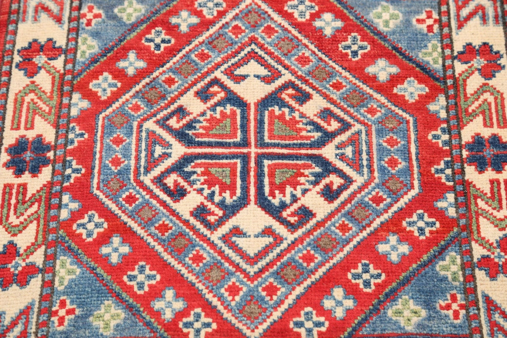 Geometric Super Kazak Oriental Area Rug 2x3