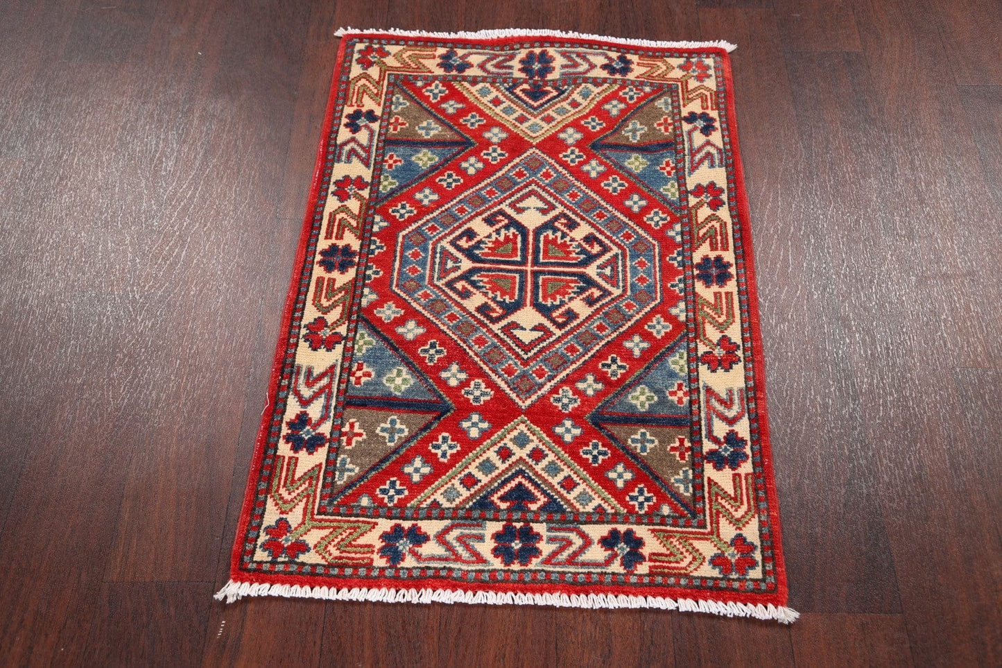 Geometric Super Kazak Oriental Area Rug 2x3