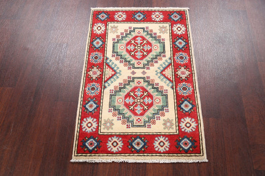 Geometric Super Kazak Oriental Area Rug 2x3