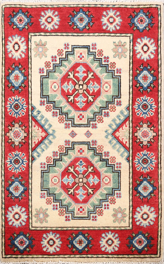 Geometric Super Kazak Oriental Area Rug 2x3