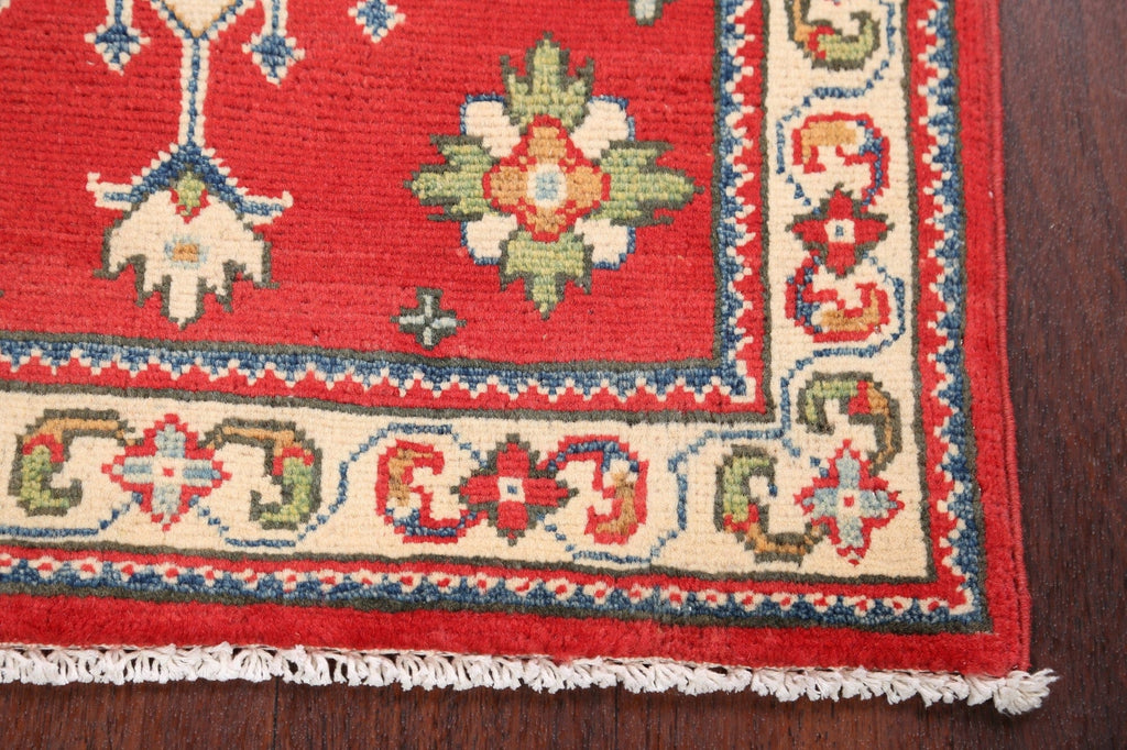 Geometric Red Super Kazak Oriental Area Rug 2x3