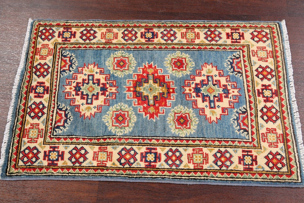 Geometric Super Kazak Oriental Area Rug 2x3