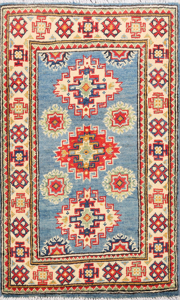 Geometric Super Kazak Oriental Area Rug 2x3