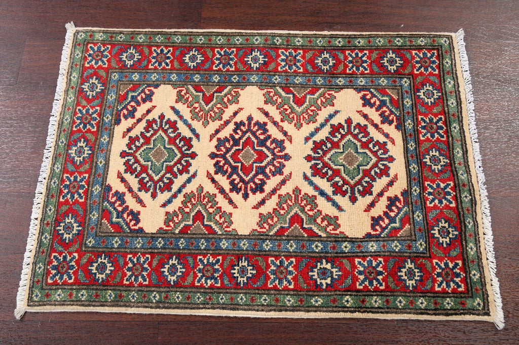 Geometric Super Kazak Oriental Area Rug 2x3