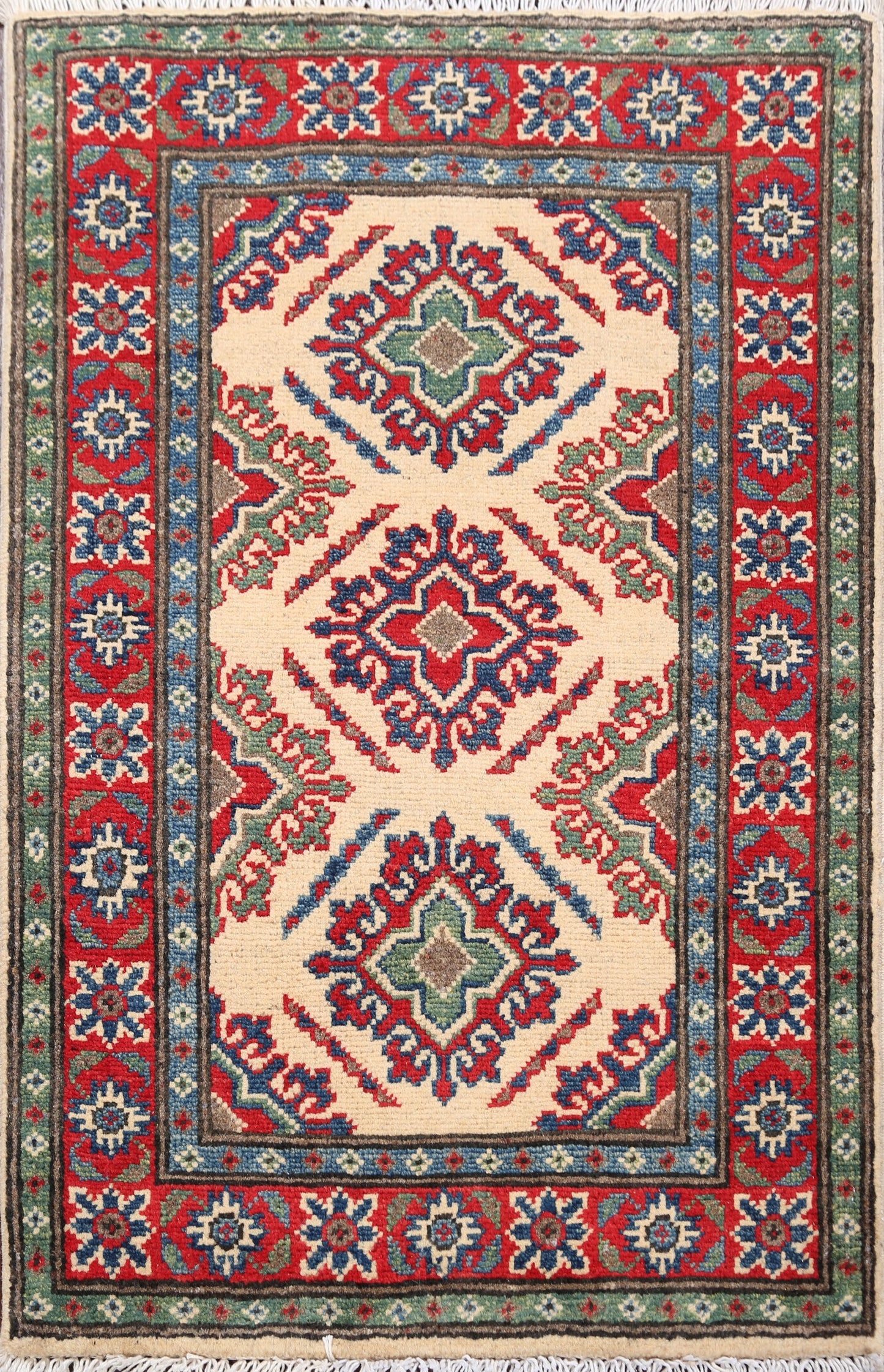 Geometric Super Kazak Oriental Area Rug 2x3