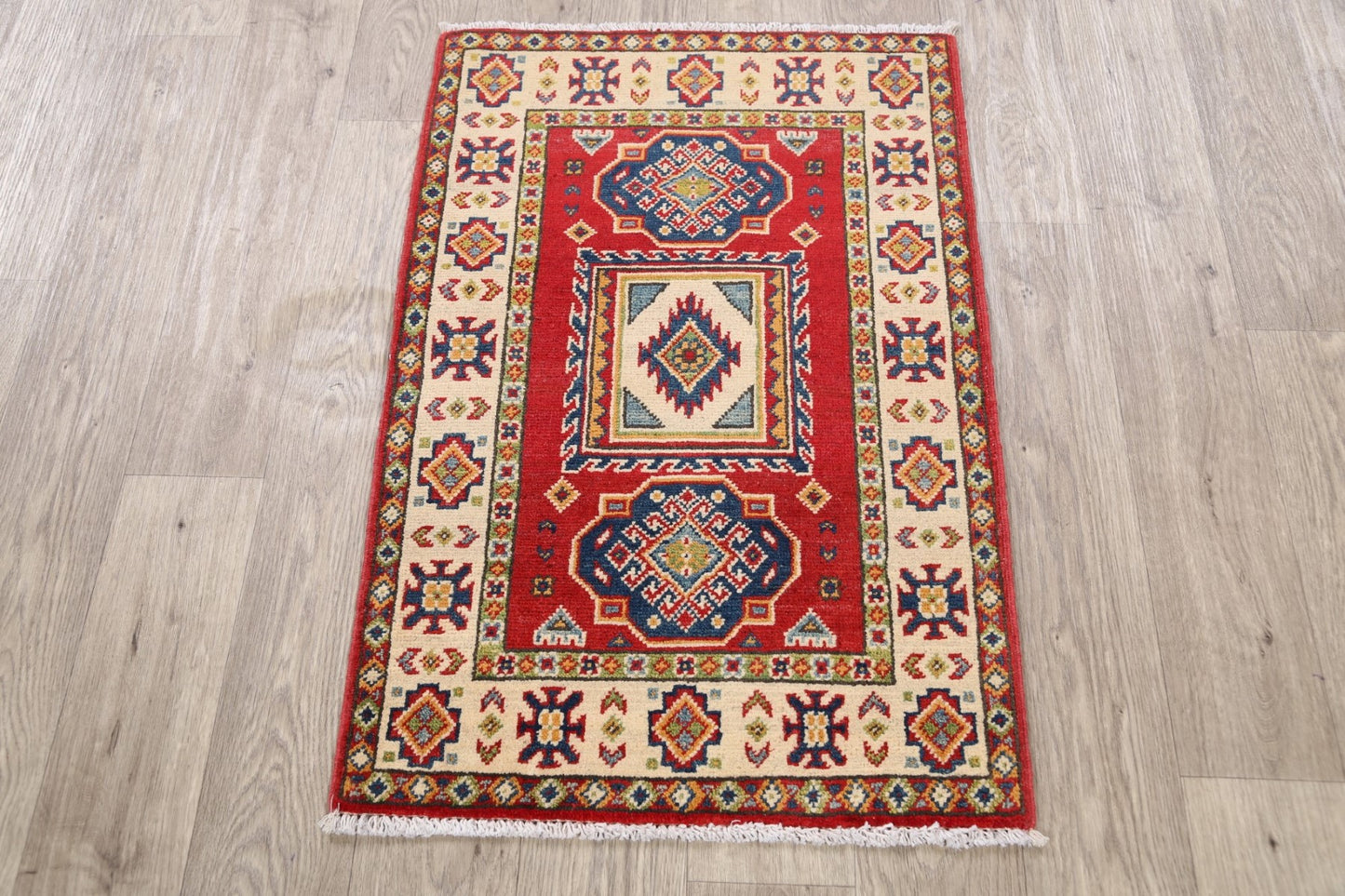 Geometric Super Kazak Oriental Area Rug 2x3