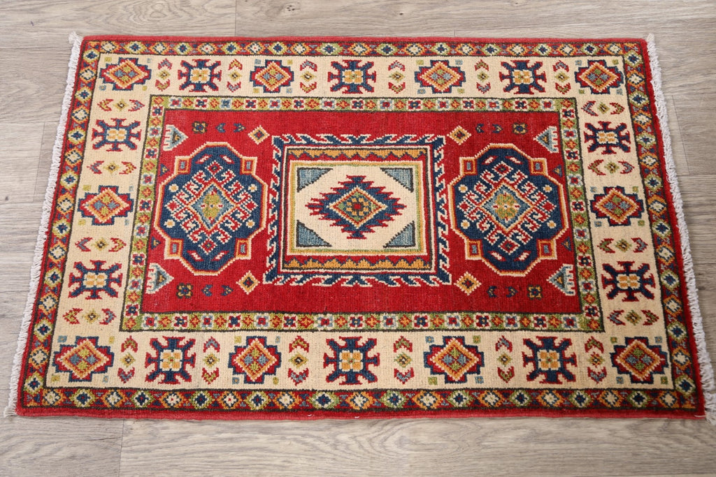 Geometric Super Kazak Oriental Area Rug 2x3