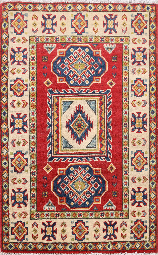 Geometric Super Kazak Oriental Area Rug 2x3