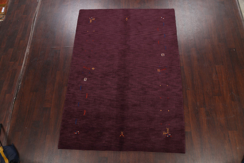 Modern Gabbeh Oriental Area Rug 6x8