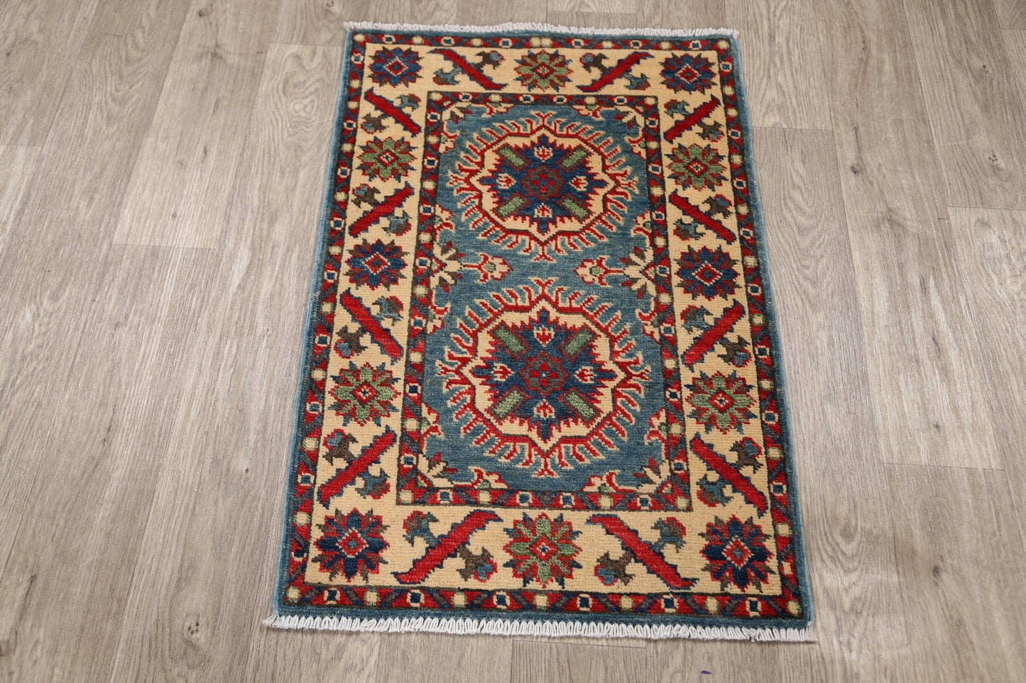 Geometric Super Kazak Oriental Area Rug 2x3