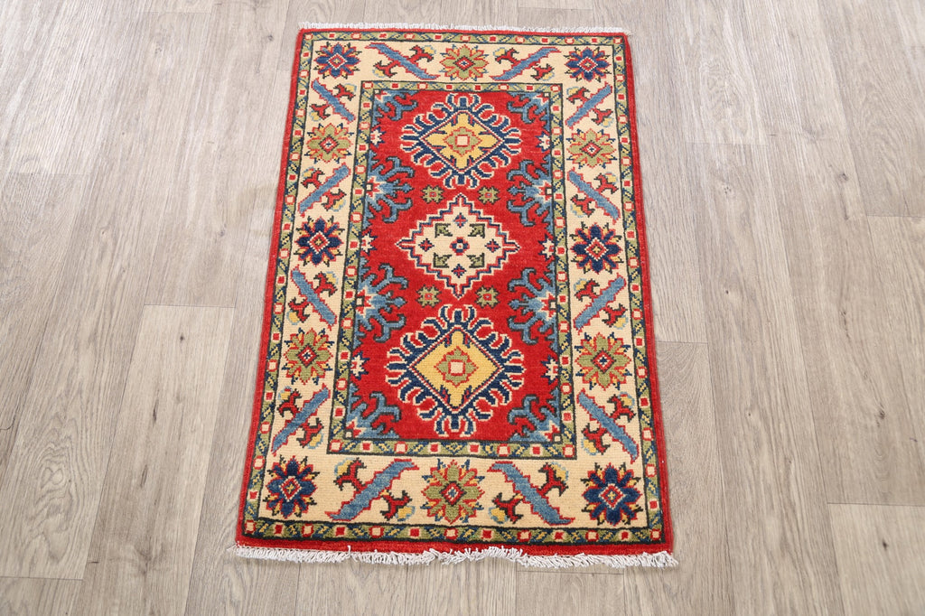 Geometric Red Super Kazak Oriental Area Rug 2x3