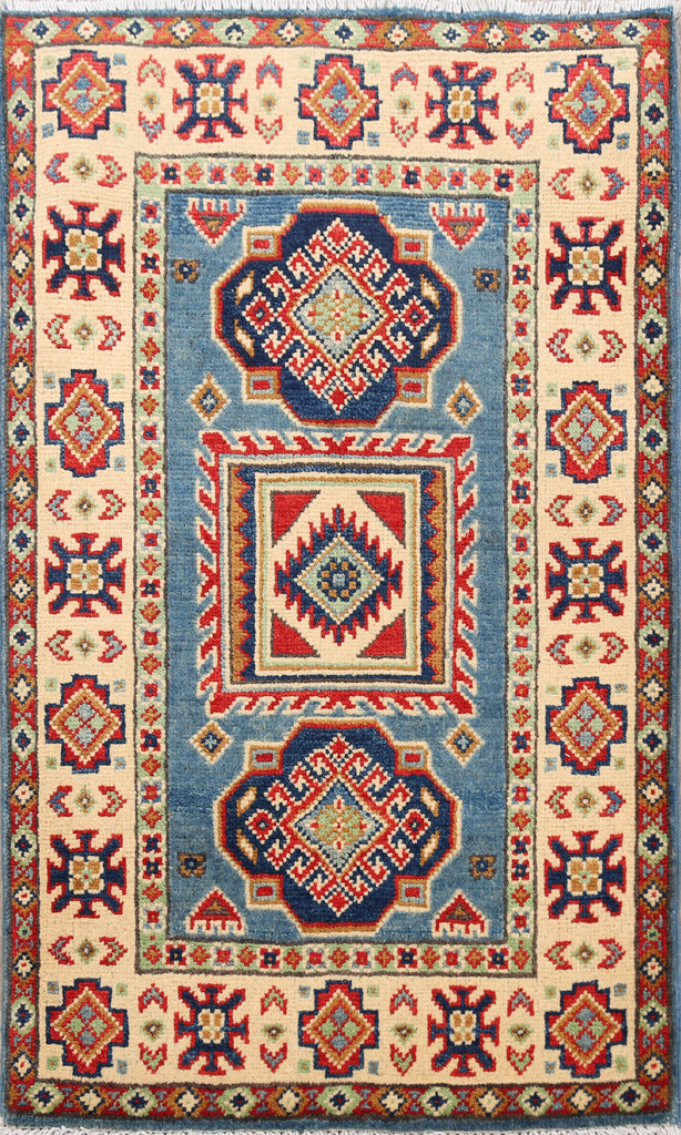 Geometric Super Kazak Oriental Area Rug 2x3