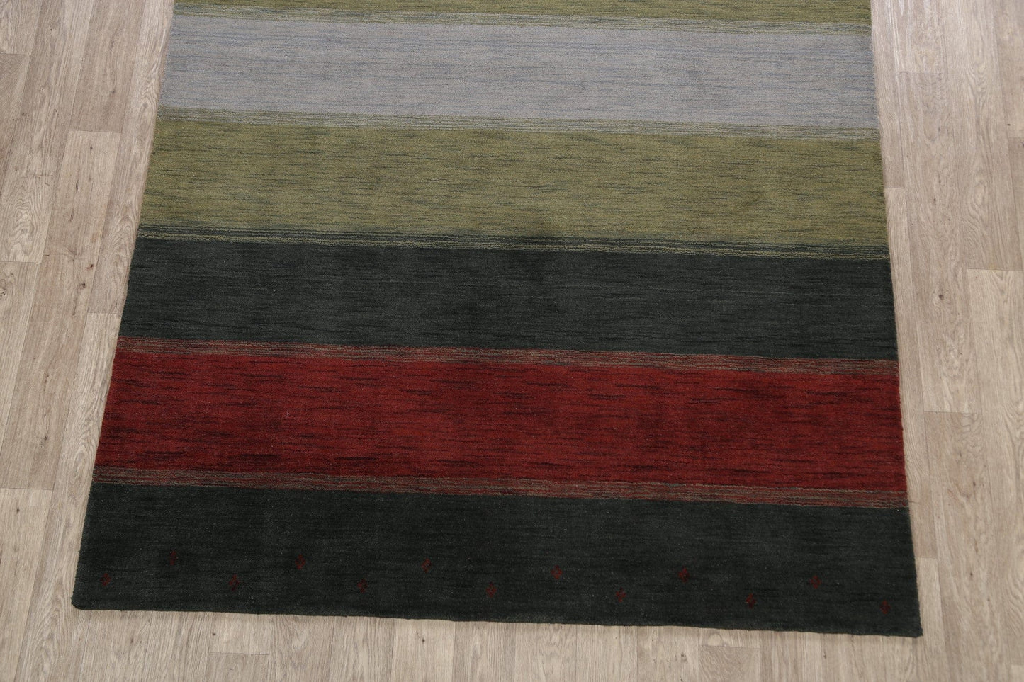 All-Over Striped Gabbeh Oriental Area Rug 7x10